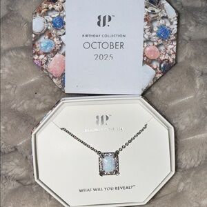 Elegant Silver Necklace with Opal Pendant by Balfour